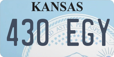 KS license plate 430EGY