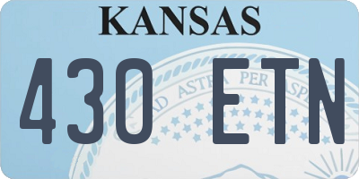 KS license plate 430ETN