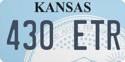 KS license plate 430ETR
