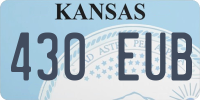 KS license plate 430EUB