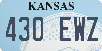KS license plate 430EWZ