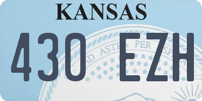 KS license plate 430EZH