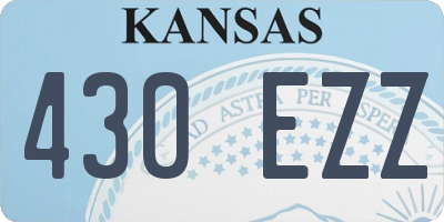 KS license plate 430EZZ