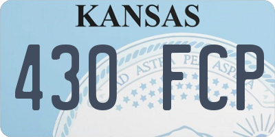 KS license plate 430FCP