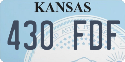 KS license plate 430FDF