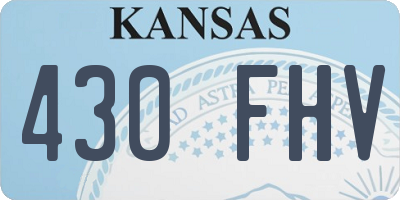 KS license plate 430FHV