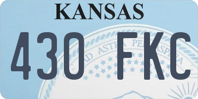 KS license plate 430FKC