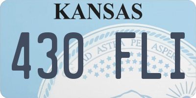 KS license plate 430FLI