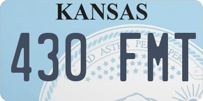KS license plate 430FMT