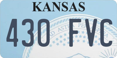 KS license plate 430FVC