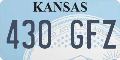 KS license plate 430GFZ