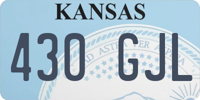 KS license plate 430GJL