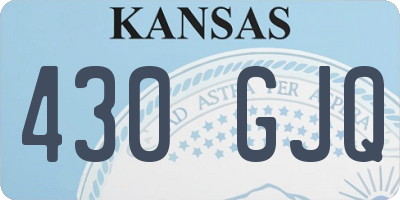 KS license plate 430GJQ