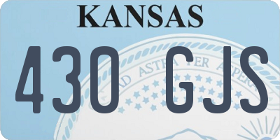 KS license plate 430GJS