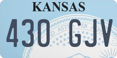 KS license plate 430GJV