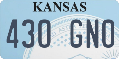 KS license plate 430GNO