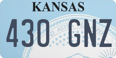 KS license plate 430GNZ