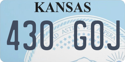 KS license plate 430GOJ