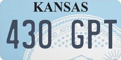 KS license plate 430GPT