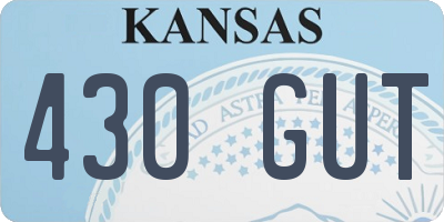 KS license plate 430GUT