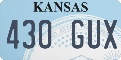 KS license plate 430GUX