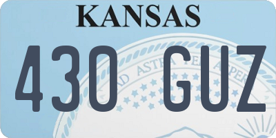KS license plate 430GUZ