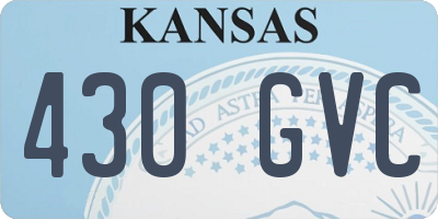 KS license plate 430GVC