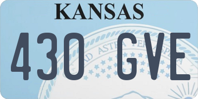 KS license plate 430GVE