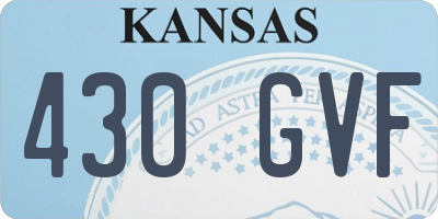 KS license plate 430GVF