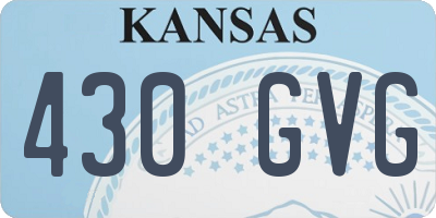 KS license plate 430GVG