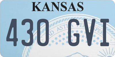 KS license plate 430GVI