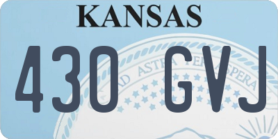 KS license plate 430GVJ