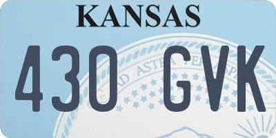 KS license plate 430GVK