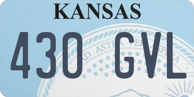 KS license plate 430GVL