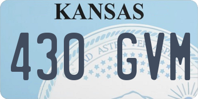 KS license plate 430GVM