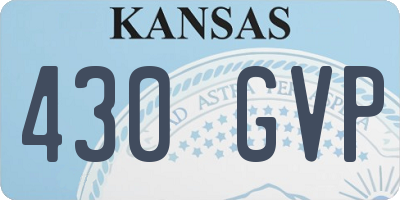 KS license plate 430GVP