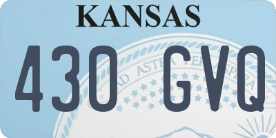KS license plate 430GVQ