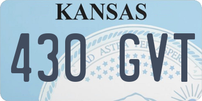 KS license plate 430GVT