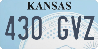 KS license plate 430GVZ