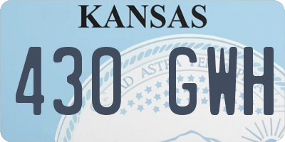 KS license plate 430GWH