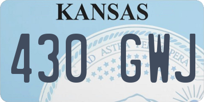 KS license plate 430GWJ