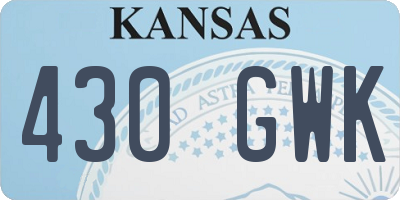 KS license plate 430GWK