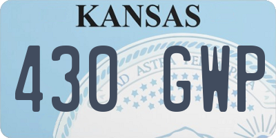 KS license plate 430GWP