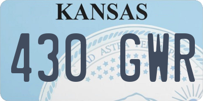 KS license plate 430GWR