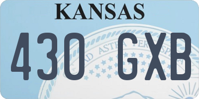 KS license plate 430GXB