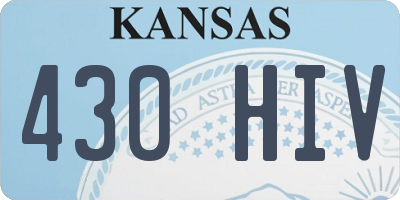 KS license plate 430HIV