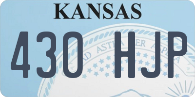 KS license plate 430HJP