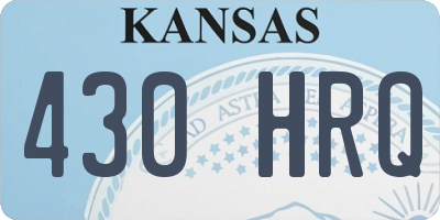 KS license plate 430HRQ