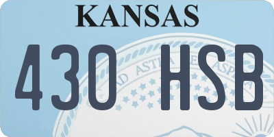 KS license plate 430HSB