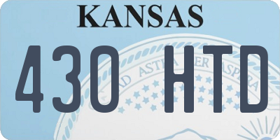 KS license plate 430HTD